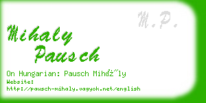 mihaly pausch business card